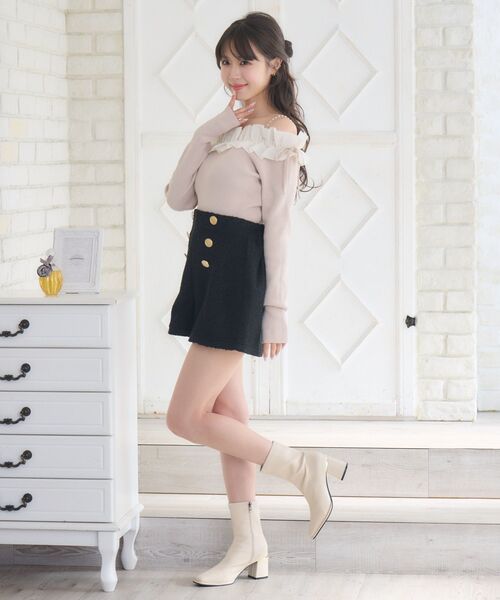 ems excite（エムズエキサイト）の「クルクル起毛SPT（その他パンツ・レディース・ブラック/ナチュラル・FREE）」の7枚目の写真