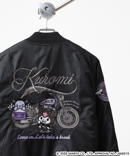 sanrio(サンリオ)の「サンリオキャラクターズ MA-1ジャケット(MA-1・レディース・カーキ系/ブラック系/ブラック/カーキ/ブラック系2/ブラック系1/カーキ系2/カーキ系1・L/M/LL)」の3枚目の写真