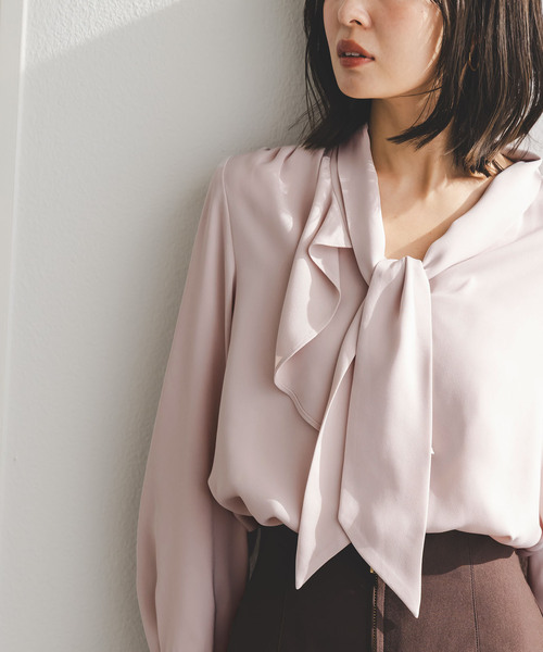 WEB＆日本橋店限定・追加》ロイヤルサテンボウタイブラウス（シャツ