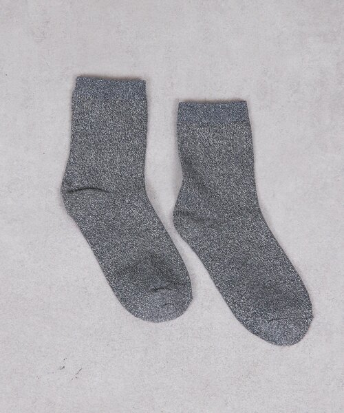 GALLARDAGALANTE（ガリャルダガランテ）の「グリッターソックス（ソックス/靴下・レディース・グレー/ベージュ・FREE）」の4枚目の写真