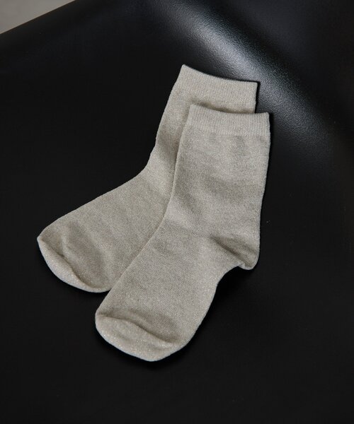 GALLARDAGALANTE（ガリャルダガランテ）の「グリッターソックス（ソックス/靴下・レディース・グレー/ベージュ・FREE）」の6枚目の写真