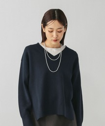 GLOBAL WORK | スウェットライクVネックプルオーバー/601625(ニット/セーター)
