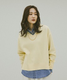 GLOBAL WORK | スウェットライクVネックプルオーバー/601625(ニット/セーター)