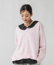 GLOBAL WORK | スウェットライクVネックプルオーバー/601625(ニット/セーター)