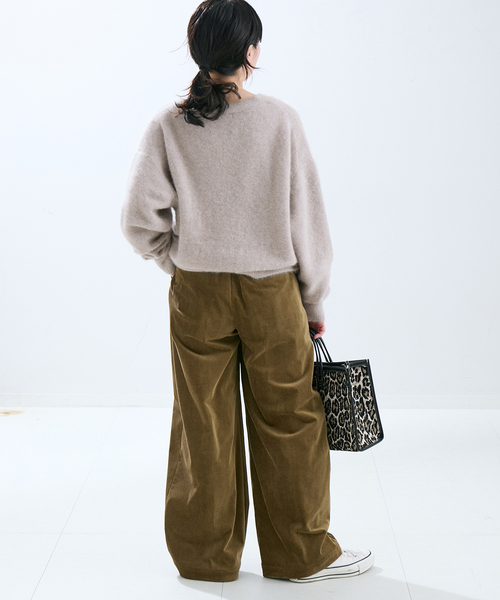 journal standard L'essage（ジャーナルスタンダードレサージュ）の「FOX&スーパーファインメリノ カーディガン（ニット/セーター・レディース・ブラック/アイボリー/ピンク系その他・FREE）」の8枚目の写真