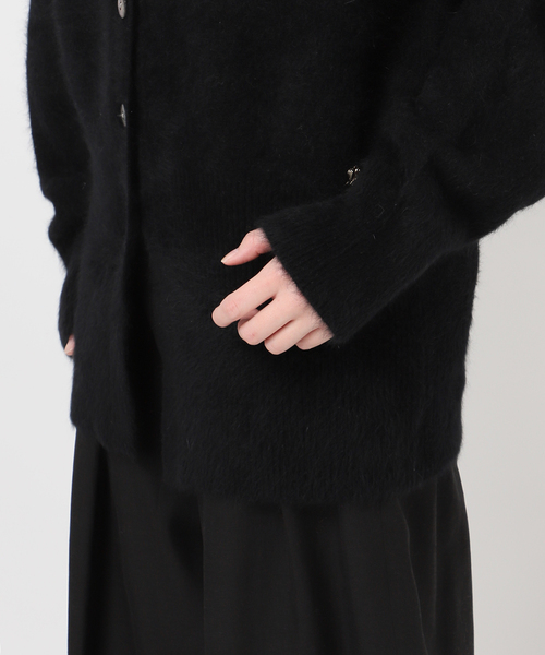 journal standard L'essage（ジャーナルスタンダードレサージュ）の「FOX&スーパーファインメリノ カーディガン（ニット/セーター・レディース・ブラック/アイボリー/ピンク系その他・FREE）」の21枚目の写真