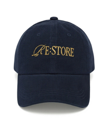 RESTORE（リストア）の「Signature corduroy cap [Navy]（キャップ）」