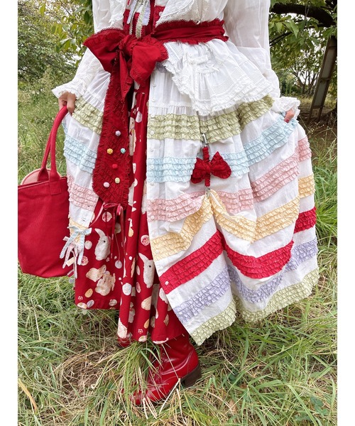 カラフルフリル使いワンピース（ワンピース）｜PINK HOUSE（ピンク