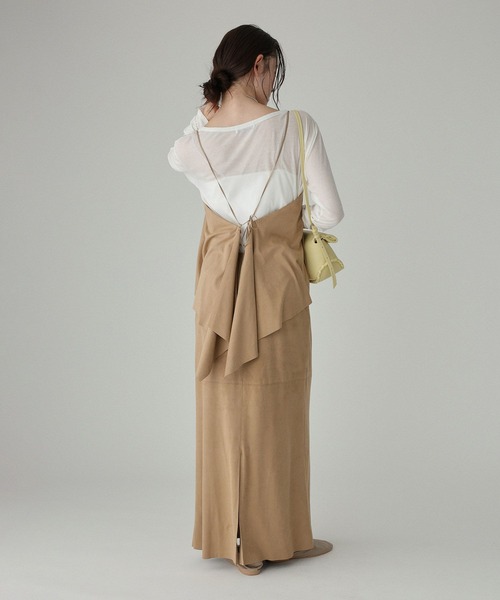 BABYLONE（バビロン）の「スエードキャミ（キャミソール・レディース・キャメル/ベージュ・フリー）」の3枚目の写真