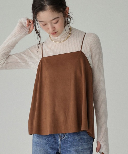 BABYLONE（バビロン）の「スエードキャミ（キャミソール・レディース・キャメル/ベージュ・フリー）」の15枚目の写真