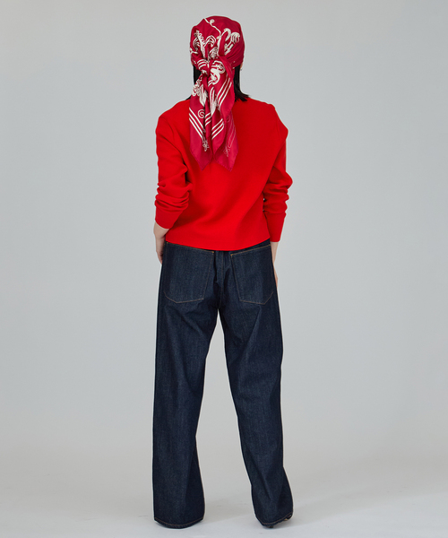 VERMEIL par iena(ヴェルメイユパーイエナ)の「スムースクルーネックショートカーディガン(カーディガン/ボレロ・レディース・アイボリー/ネイビー/レッド・FREE)」の19枚目の写真