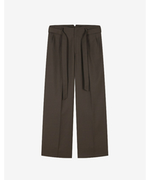 MERGO（メルゴ）の「マレン ベルト付きツーピンタックウィメンズワイドパンツ [カーキ]（スラックス）」