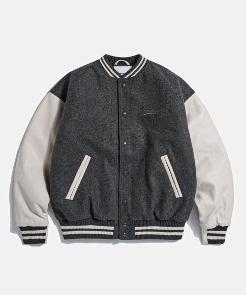 ESPIONAGE(エスピオナジ)の「Standard Varsity Jacket Charcoal(スタジャン・レディース・その他・XL/M/L)」の1枚目の写真