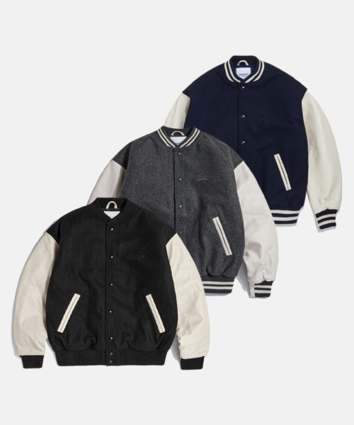 ESPIONAGE(エスピオナジ)の「Standard Varsity Jacket Charcoal(スタジャン・レディース・その他・XL/M/L)」の4枚目の写真