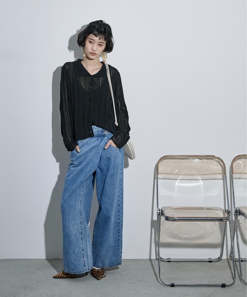 THE YOn（ザヨン）の「レースVネックリブコットンニットキャミ（キャミソール・レディース・カーキブラウン/ブラック/ブルー/グレー/オフホワイト・FREE）」の21枚目の写真