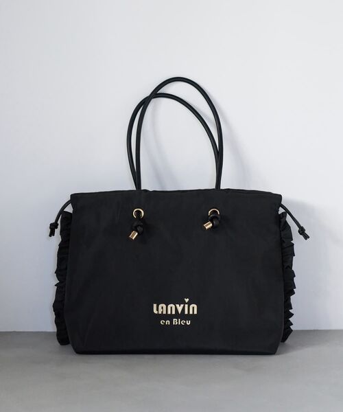 LANVIN en Bleu(ランバンオンブルー)の「サイドフリルドロストトートバッグ小(トートバッグ・レディース・チャコールグレー/ブラック/カーキ・FREE)」の15枚目の写真