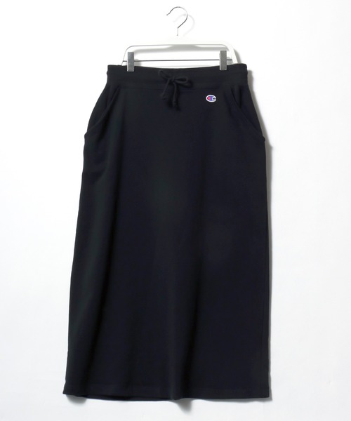 Champion(チャンピオン)の「Champion(チャンピオン)ベーシック スウェット ロングスカート レディース/裏毛 マキシ丈 ナロースカート(スカート・レディース・アッシュグレー/ブラック/ネイビー・M/L)」の1枚目の写真