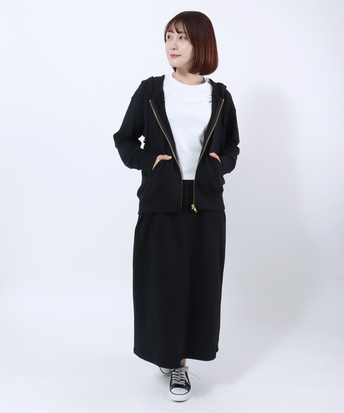 Champion(チャンピオン)の「Champion(チャンピオン)ベーシック スウェット ロングスカート レディース/裏毛 マキシ丈 ナロースカート(スカート・レディース・アッシュグレー/ブラック/ネイビー・M/L)」の18枚目の写真