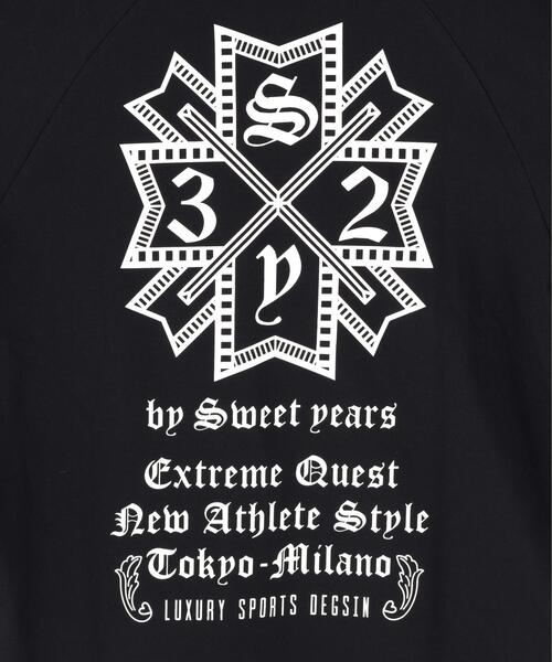 SY32 by SWEET YEARS(エスワイサーティトゥバイスィートイヤーズ)の「SY32 by SWEET YEARS /エスワイサーティトゥ バイ スィートイヤーズ/RAGLAN SLEEVE CROSS L/S TEE(Tシャツ/カットソー・メンズ・ブラック系その他/ブラック/ホワイト・L/M/XL)」の19枚目の写真