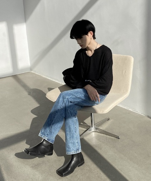 B.R.U(ブル)の「カッティングシアートップス(Tシャツ/カットソー・メンズ・ホワイト/ブラック/グレー・FREE)」の9枚目の写真