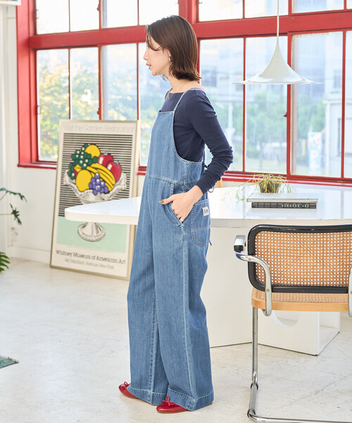 FREAK'S STORE（フリークスストア）の「限定展開 Lee × FREAK'S STORE/リー 別注 RELAX サロペット（サロペット/オーバーオール・レディース・グレー/ブルー/ネイビー/ダークネイビー・MEDIUM/SMALL）」の18枚目の写真