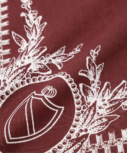 schott（ショット）の「Schott/ショット/BANDANA EMBLEM/バンダナ エンブレム（バンダナ/スカーフ・メンズ・バーガンディー/ブラック・F）」の5枚目の写真