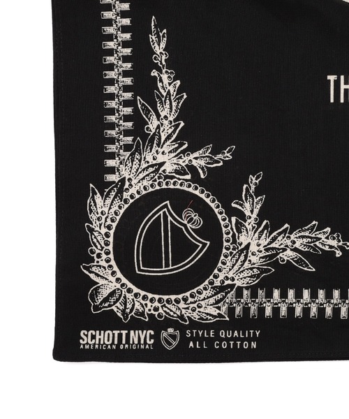 schott（ショット）の「Schott/ショット/BANDANA EMBLEM/バンダナ エンブレム（バンダナ/スカーフ・メンズ・バーガンディー/ブラック・F）」の3枚目の写真