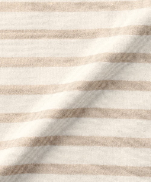 無印良品（ムジルシリョウヒン）の「ベビー　あたまするっと　接結編みスウェットシャツ（スウェット・キッズ・ベージュ系/ネイビー系/ライトグリーン系・100/90/80）」の6枚目の写真