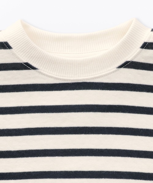 無印良品（ムジルシリョウヒン）の「ベビー　あたまするっと　接結編みスウェットシャツ（スウェット・キッズ・ベージュ系/ネイビー系/ライトグリーン系・100/90/80）」の11枚目の写真