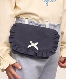 Lycee mine（リセマイン）の「【スクール対応】【撥水・防汚・耐久・UV】リボン付きフリル移動ポケット（ポーチ）」