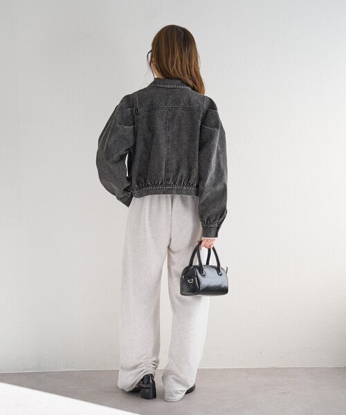 一部店舗限定/S.Mサイズ展開】B デニムパフジャケット（デニム