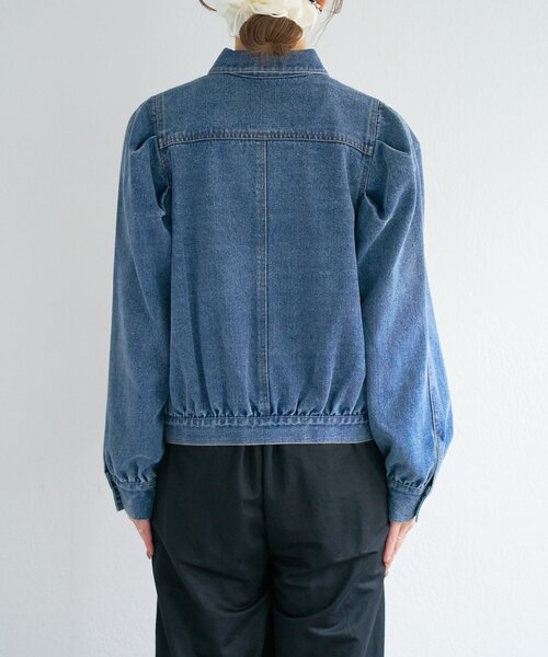 一部店舗限定/S.Mサイズ展開】B デニムパフジャケット（デニム
