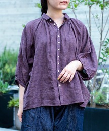 ギンガムチェック」に該当するレディースのシャツ/ブラウス（リネン
