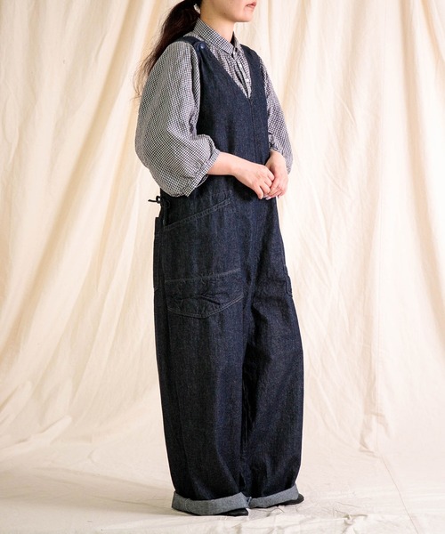 Brocante（ブロカント）の「[Brocante / ブロカント] リネンギンガムチェック グランシャツ（シャツ/ブラウス・レディース・スカイブルー系/ブラウン系その他・2）」の5枚目の写真