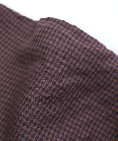 Brocante（ブロカント）の「[Brocante / ブロカント] リネンギンガムチェック グランシャツ（シャツ/ブラウス・レディース・スカイブルー系/ブラウン系その他・2）」の16枚目の写真