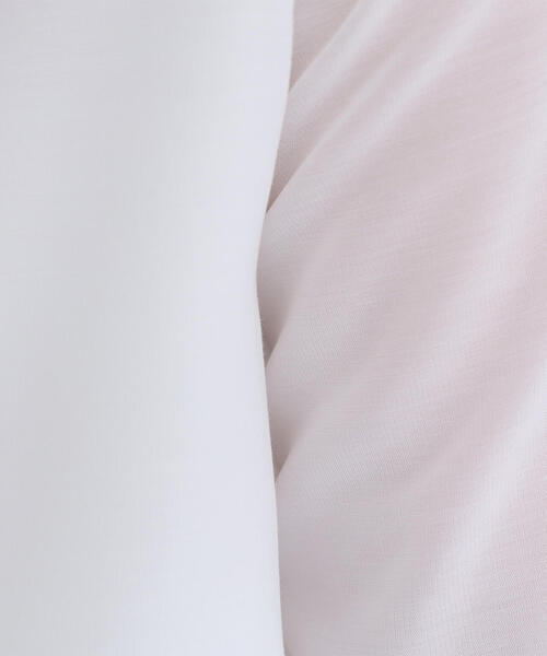 NATURAL BEAUTY BASIC(ナチュラルビューティーベーシック)の「◇フレアカフスシアーブラウス(シャツ/ブラウス・レディース・ラベンダー/オフホワイト/チャコールグレー・MEDIUM/SMALL)」の10枚目の写真