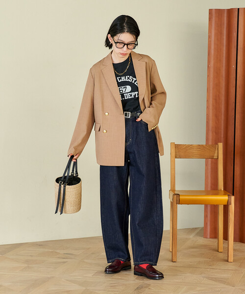 FREAK'S STORE（フリークスストア）の「Lee × FREAK'S STORE/リー 別注 RIDERS 101 CURVE LEG/別注 ライダーズ ワンオーワン カーブレッグ/カーブデニム（デニムパンツ・レディース・サックスブルー/ネイビー・SMALL/MEDIUM）」の19枚目の写真