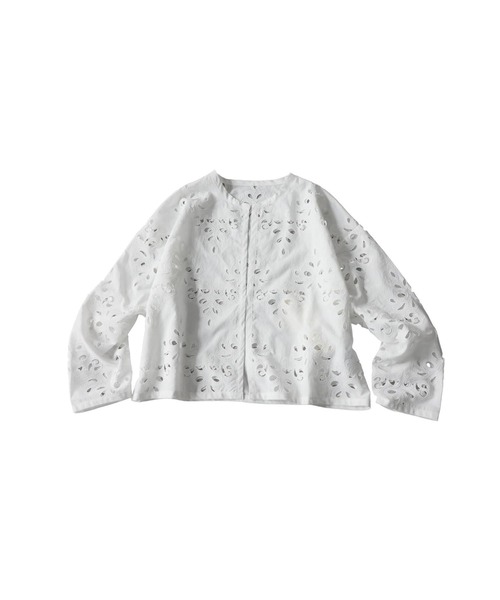 antiqua(アンティカ)の「刺繍 レース カーディガン(カーディガン/ボレロ・レディース・ホワイト/ブラック・ONESIZE)」の12枚目の写真