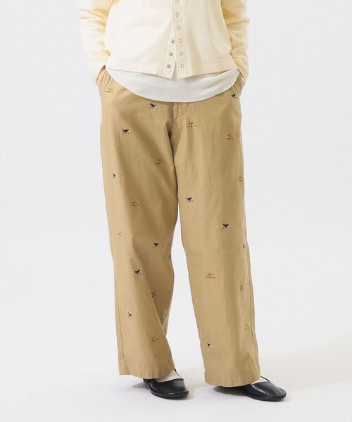 BEAMS BOY（ビームスボーイ）の「ボーイ ドッグ エンブロイダリー チノ（チノパンツ・レディース・ベージュ/ネイビー・0/2/1）」の8枚目の写真