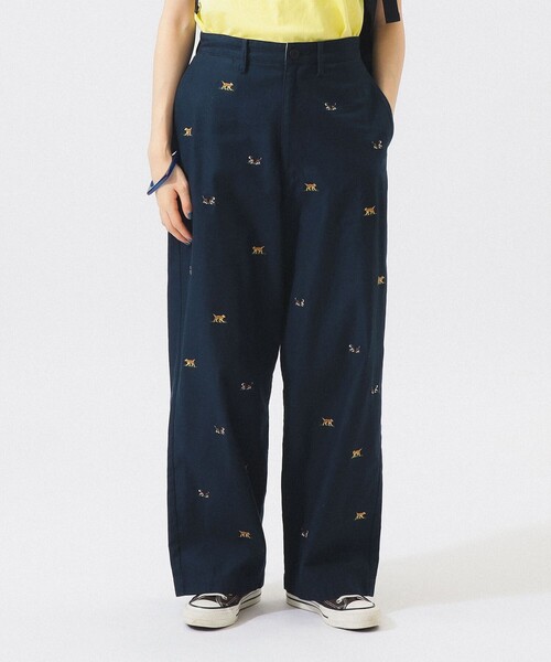 BEAMS BOY（ビームスボーイ）の「ボーイ ドッグ エンブロイダリー チノ（チノパンツ・レディース・ベージュ/ネイビー・0/2/1）」の12枚目の写真