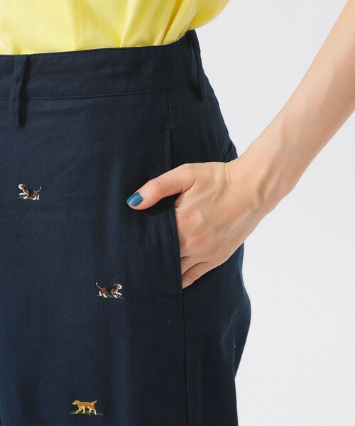 BEAMS BOY（ビームスボーイ）の「ボーイ ドッグ エンブロイダリー チノ（チノパンツ・レディース・ベージュ/ネイビー・0/2/1）」の18枚目の写真