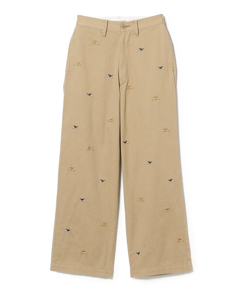 BEAMS BOY（ビームスボーイ）の「ボーイ ドッグ エンブロイダリー チノ（チノパンツ・レディース・ベージュ/ネイビー・0/2/1）」の6枚目の写真