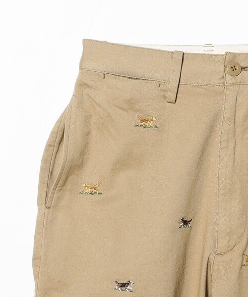 BEAMS BOY（ビームスボーイ）の「ボーイ ドッグ エンブロイダリー チノ（チノパンツ・レディース・ベージュ/ネイビー・0/2/1）」の7枚目の写真