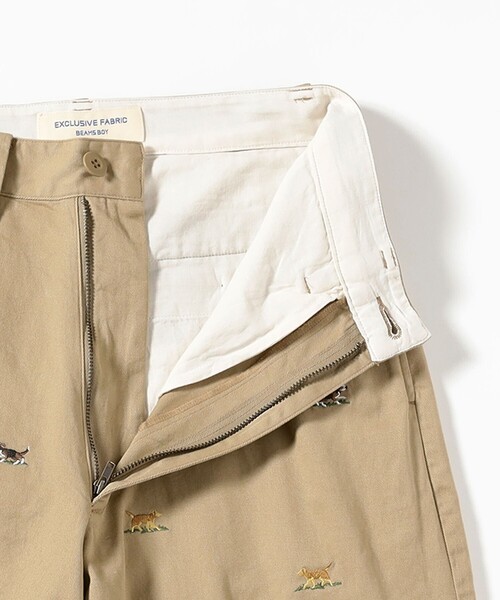 BEAMS BOY（ビームスボーイ）の「ボーイ ドッグ エンブロイダリー チノ（チノパンツ・レディース・ベージュ/ネイビー・0/2/1）」の8枚目の写真