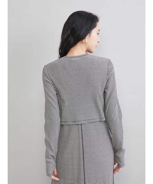 Mila Owen（ミラオーウェン）の「UVケアテレコボレロカーディガン（カーディガン/ボレロ・レディース・オリーブ/ブラック/その他・0/1）」の9枚目の写真