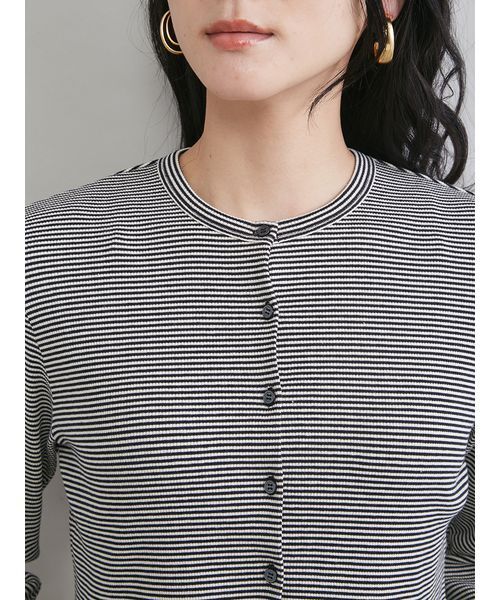 Mila Owen（ミラオーウェン）の「UVケアテレコボレロカーディガン（カーディガン/ボレロ・レディース・オリーブ/ブラック/その他・0/1）」の10枚目の写真