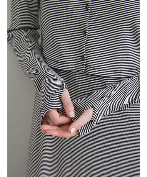 Mila Owen（ミラオーウェン）の「UVケアテレコボレロカーディガン（カーディガン/ボレロ・レディース・オリーブ/ブラック/その他・0/1）」の11枚目の写真