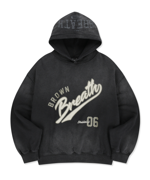 BREATH WASHED HOODIE - BLACK(パーカー)|BROWNBREATH(ブラウン BREATH WASHED HOODIE - BLACK(パーカー)|BROWNBREATH(ブラウン