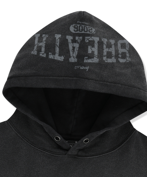BREATH WASHED HOODIE - BLACK（パーカー）｜BROWNBREATH（ブラウン
