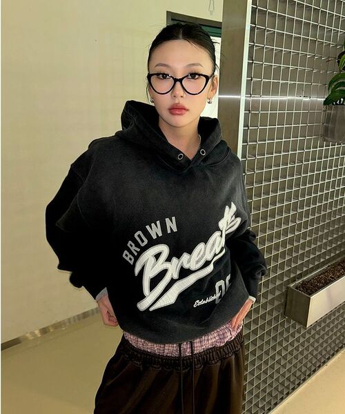 BROWNBREATH(ブラウンブレス)の「BREATH WASHED HOODIE - BLACK(パーカー・レディース・その他・LARGE/MEDIUM/SMALL/X-LARGE)」の9枚目の写真